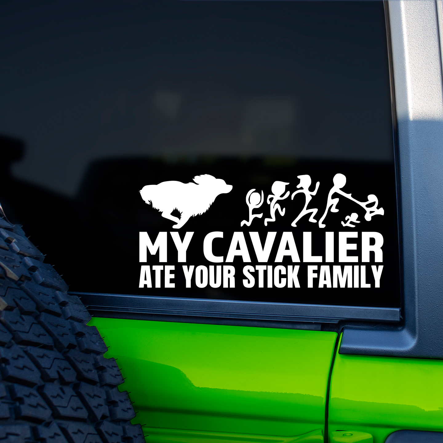 My Cavalier Ate Your Stick Family Sticker