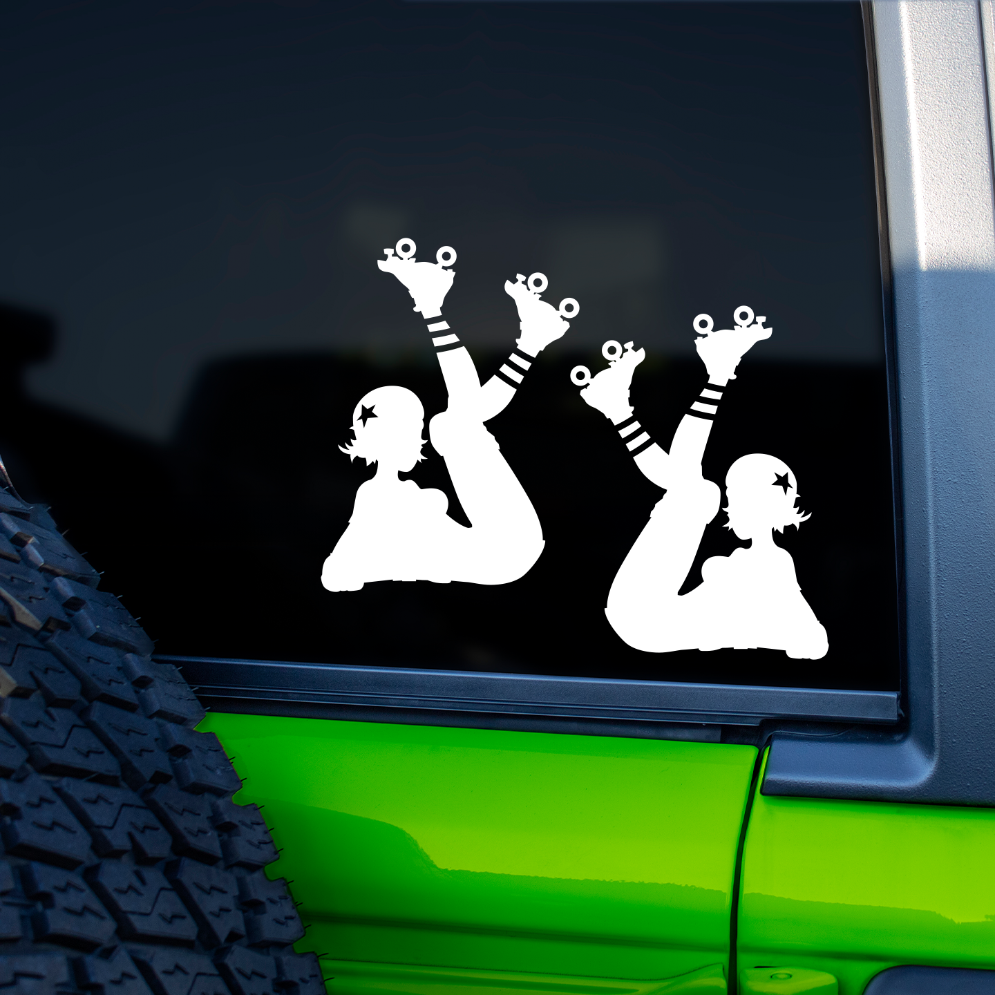 Roller Derby Girl Stickers