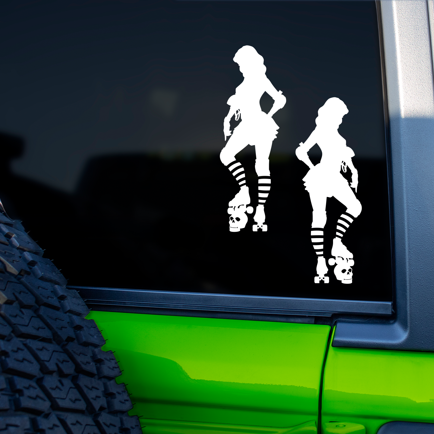 Roller Derby Girl Stickers