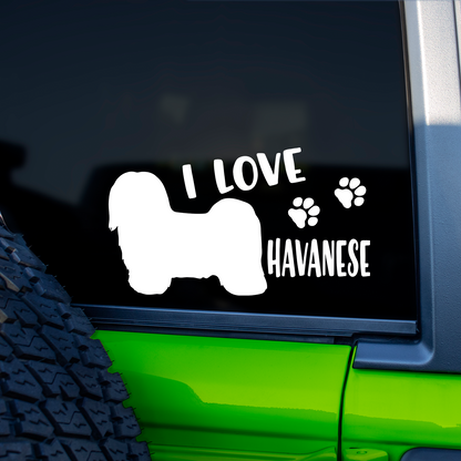 I Love Havanese Sticker