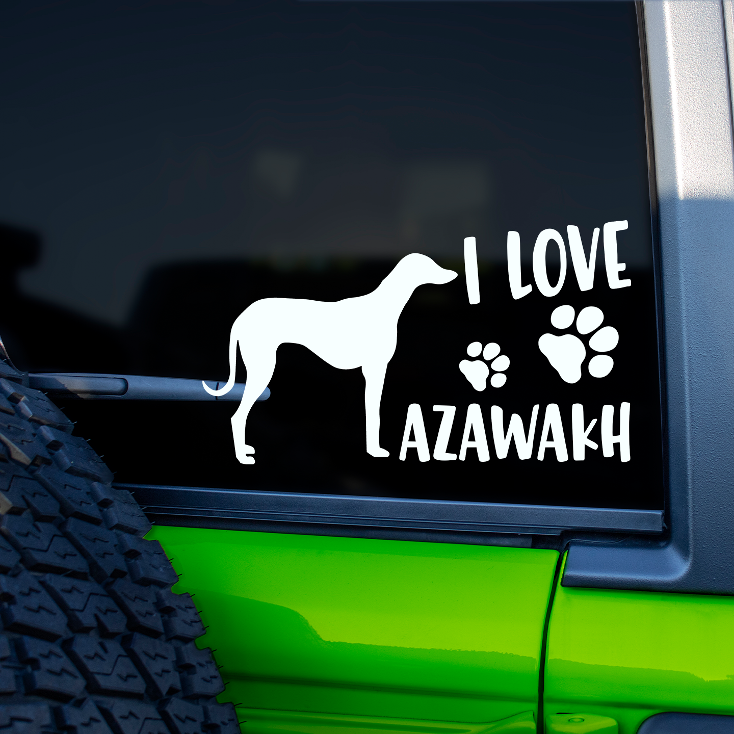 I Love Azawakh Sticker