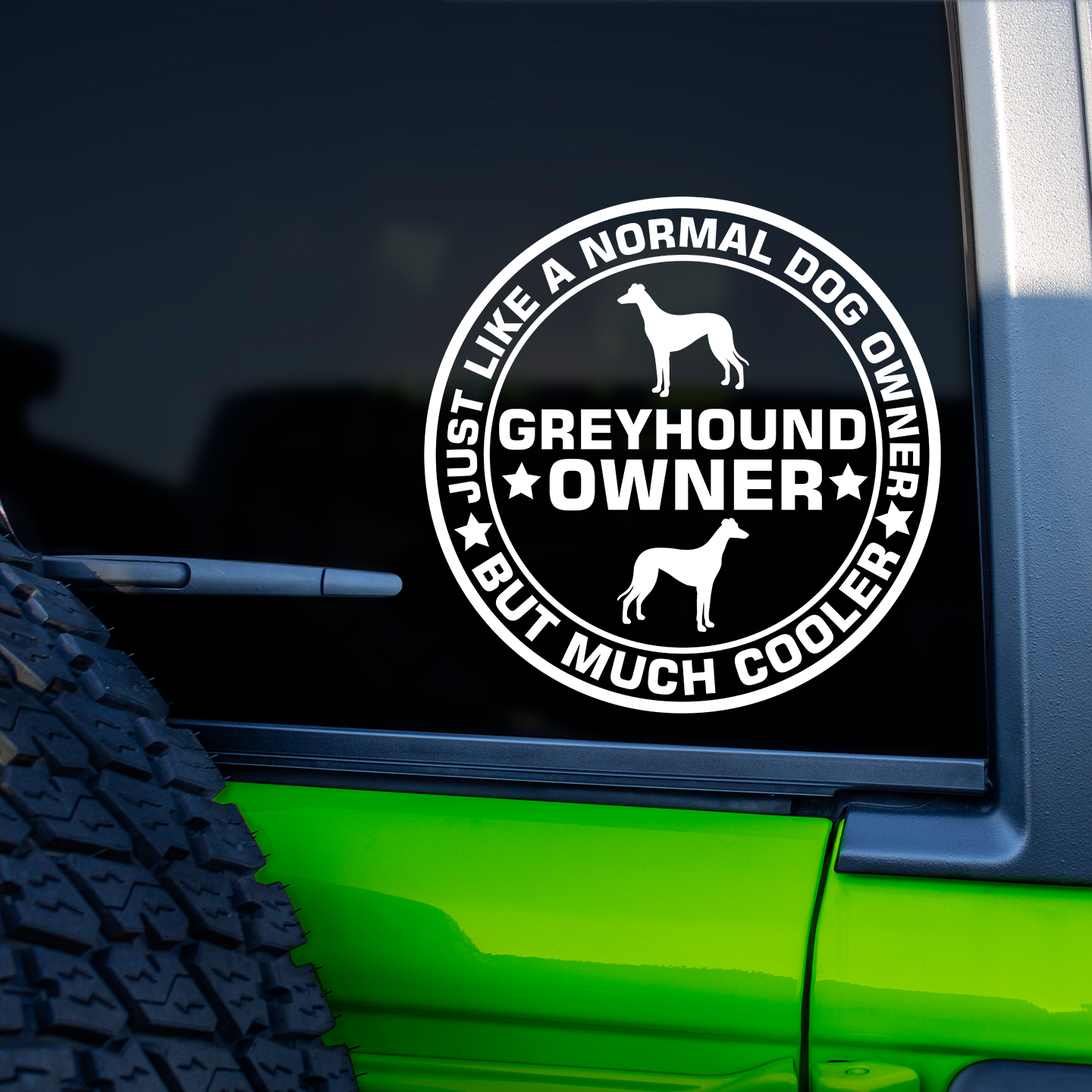 Greyhound Owner Sticker