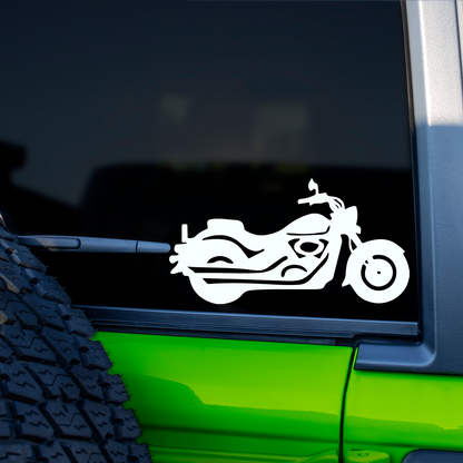 Cruiser Motorcycle Silhouette Sticker