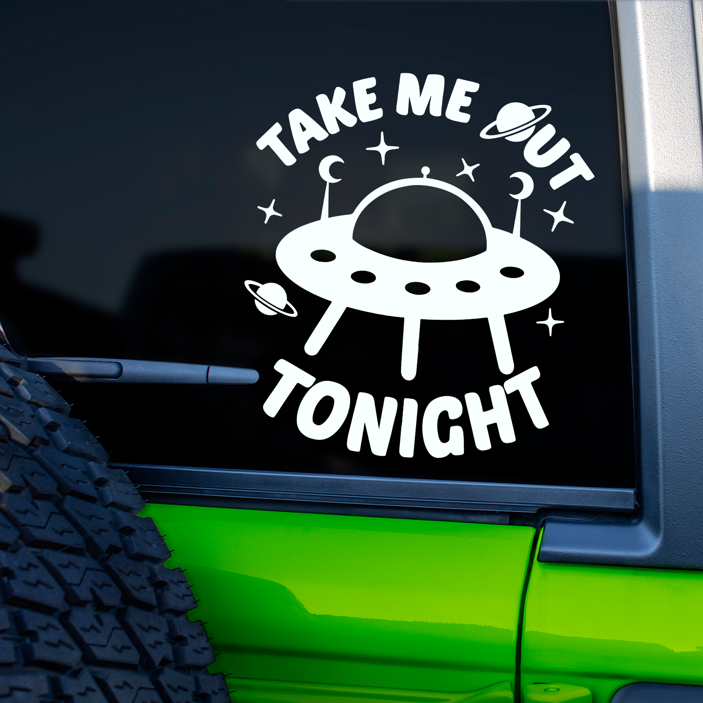 UFO Take Me Out Tonight Sticker