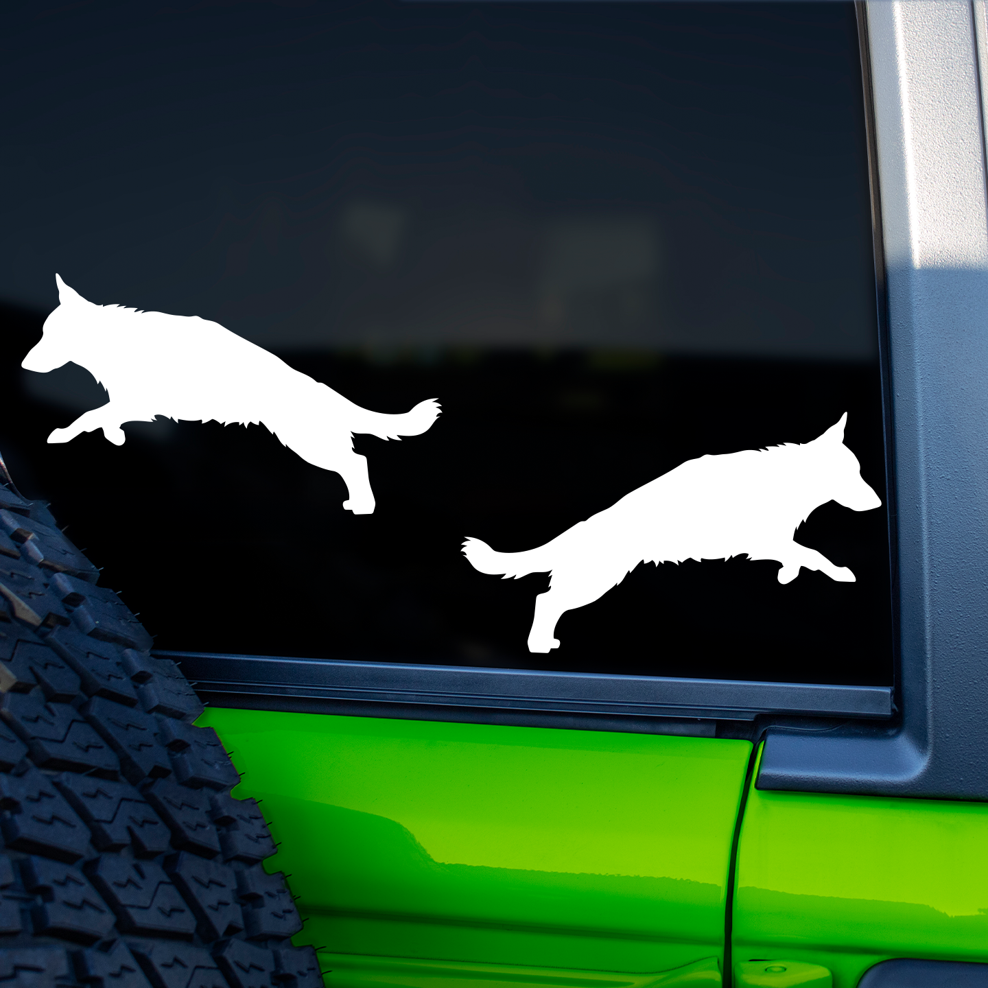 German Shepherd Silhouette Stickers