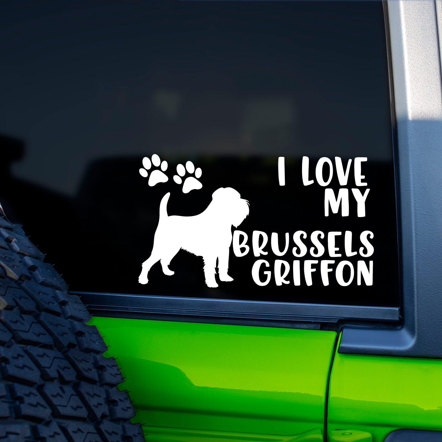 I Love My Brussels Griffon Sticker