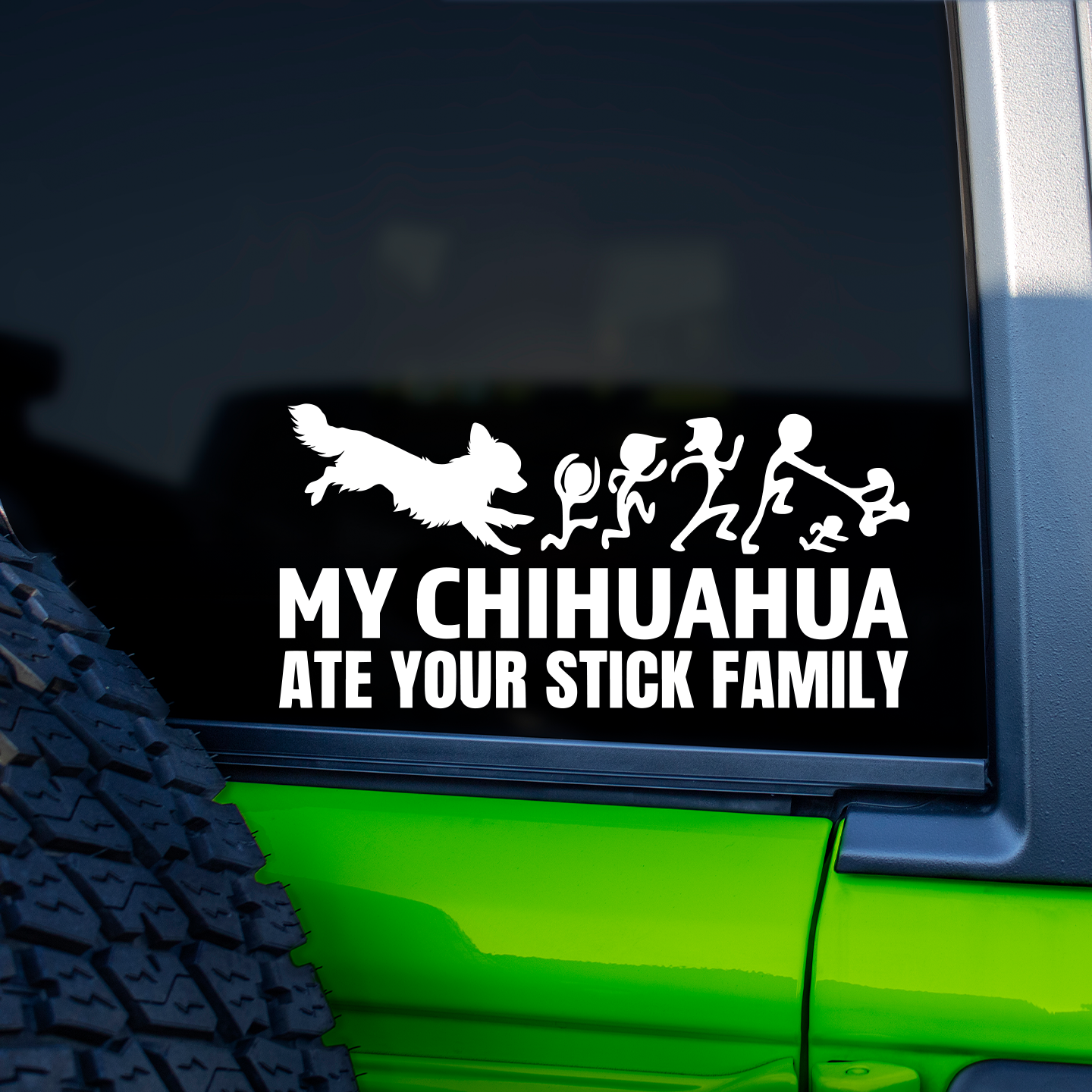 My Chihuahua Ate Your Stick Family Sticker