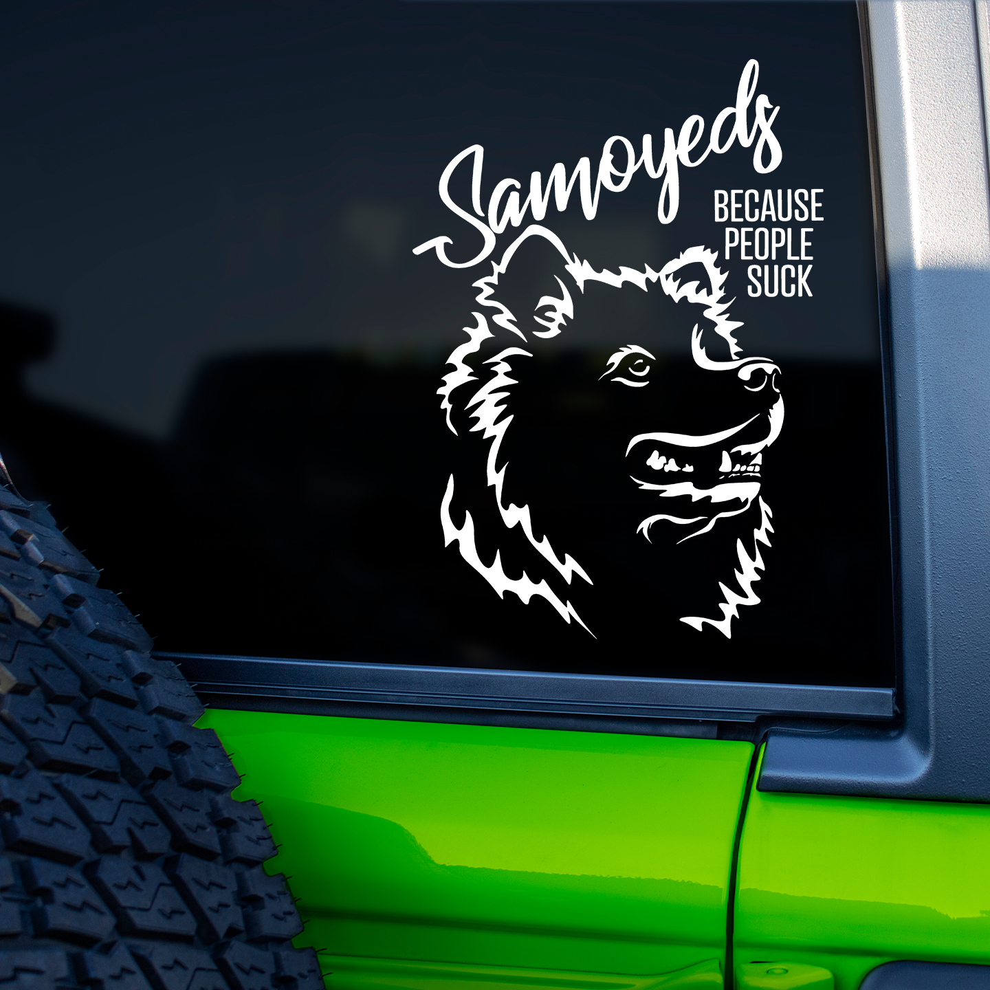 Samoyeds Because People Suck Sticker