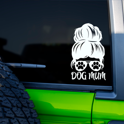 Dog Mum Messy Bun Sticker