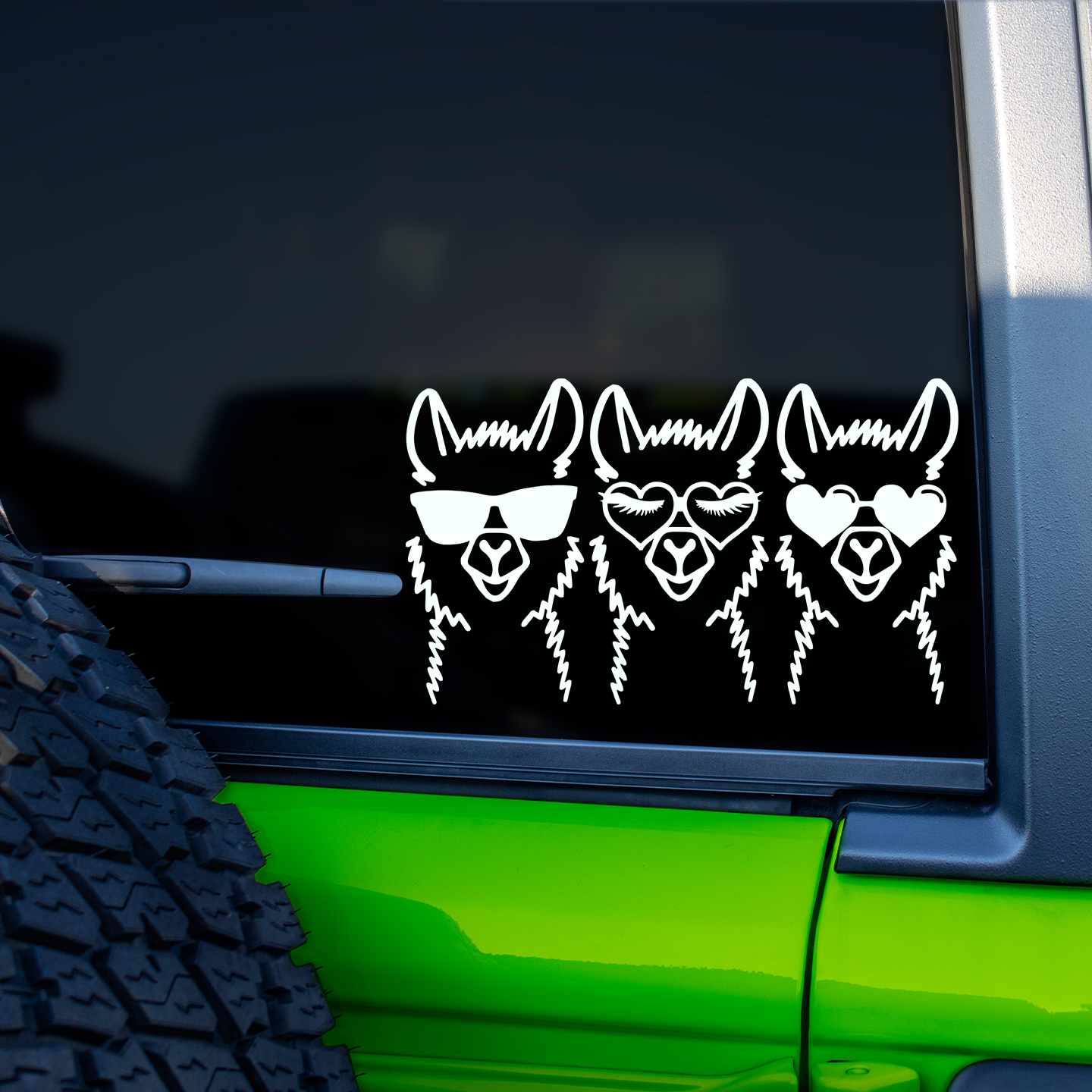 Funny Alpaca Trio Sticker