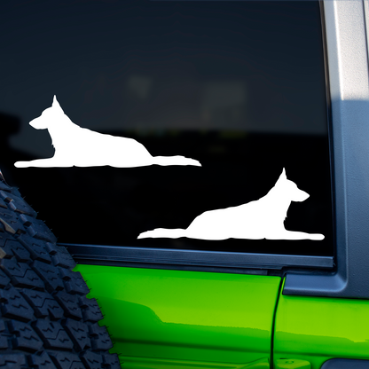 German Shepherd Silhouette Stickers