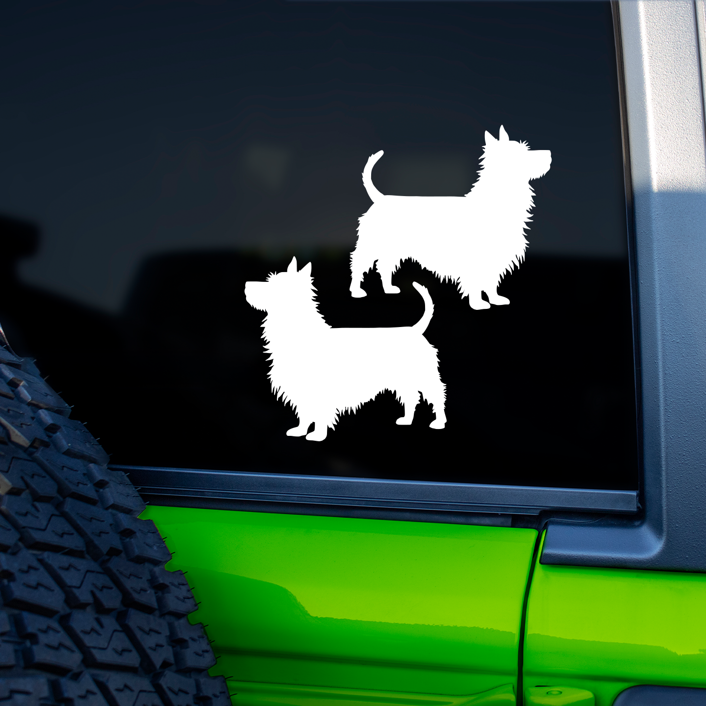 Australian Terrier Silhouette Stickers