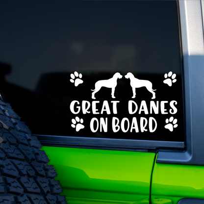 Great Danes On Board Sticker