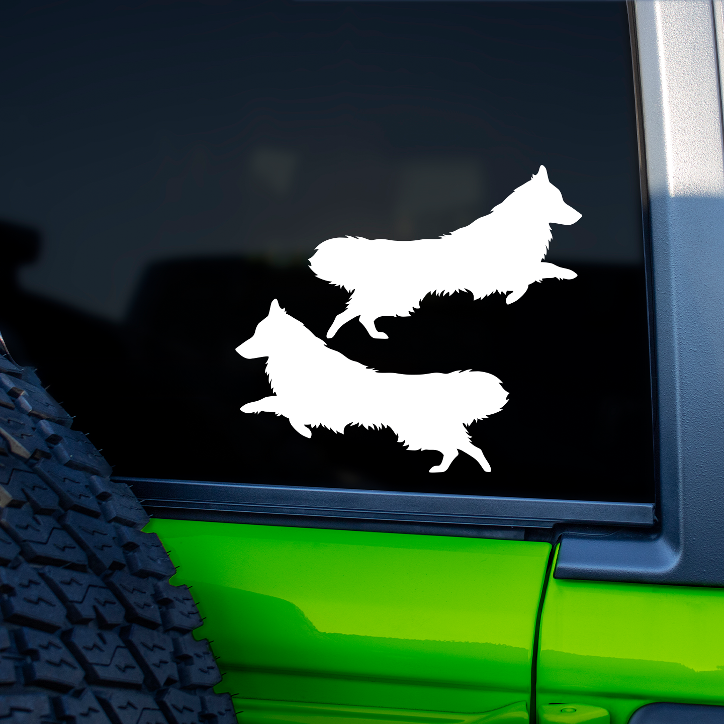 Shetland Sheepdog Silhouette Stickers