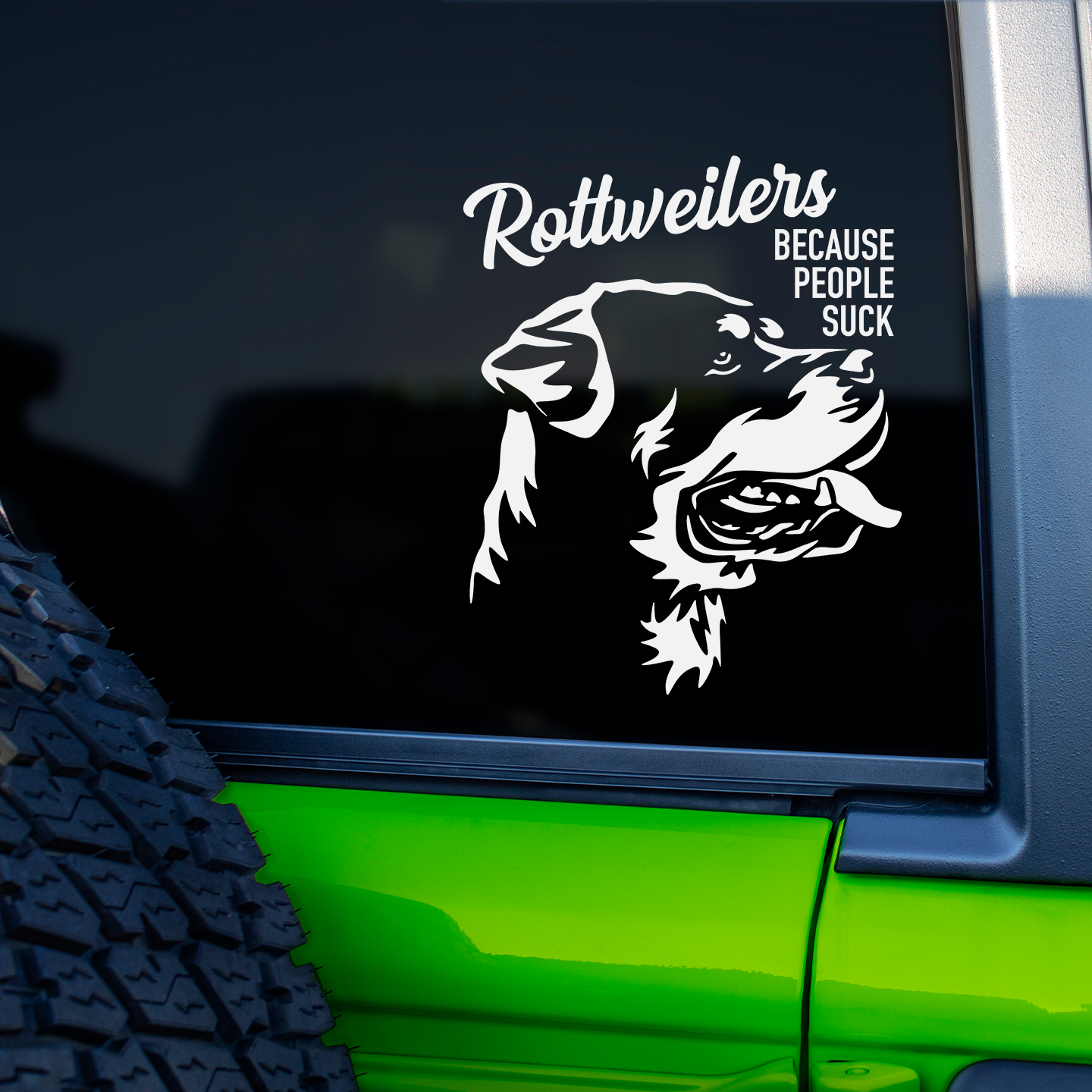 Rottweilers Because People Suck Sticker