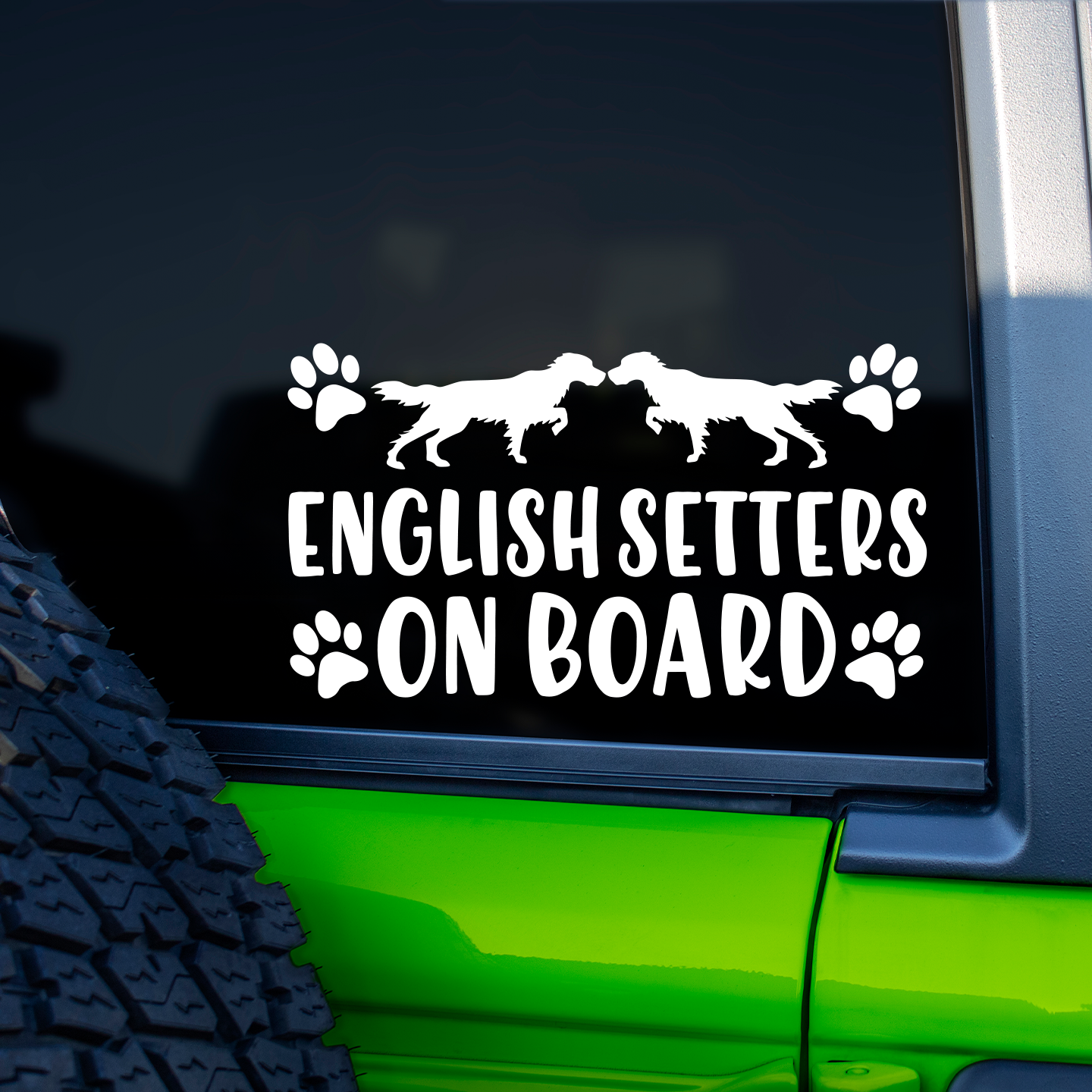 English Setters On Board Sticker