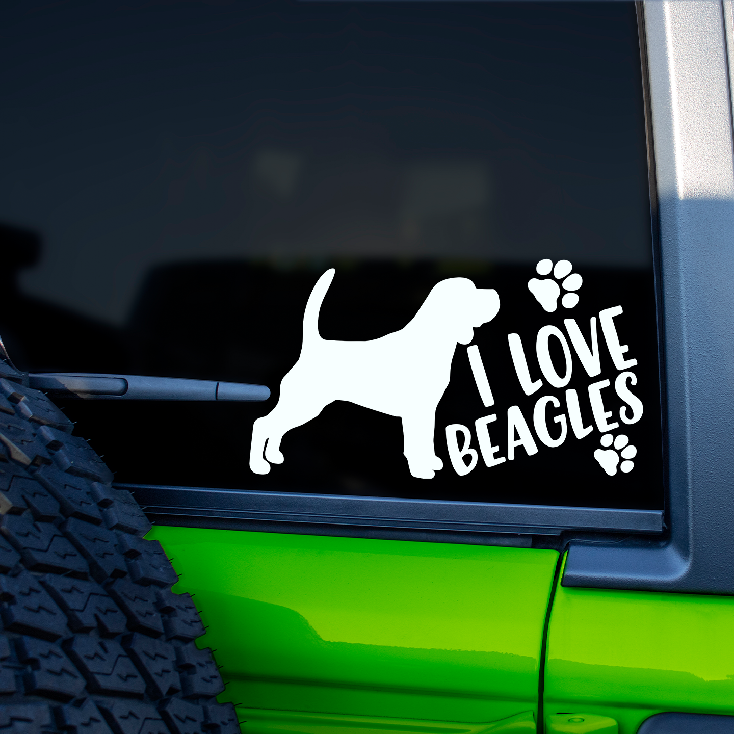 I Love Beagles Sticker