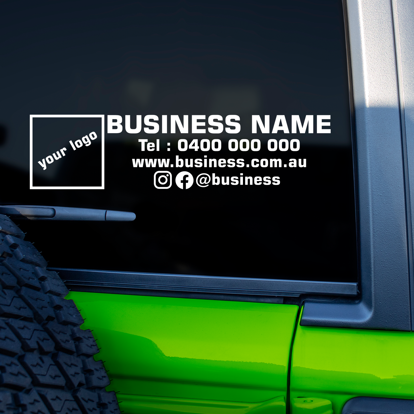 Business Signage Custom Logo Text Sticker