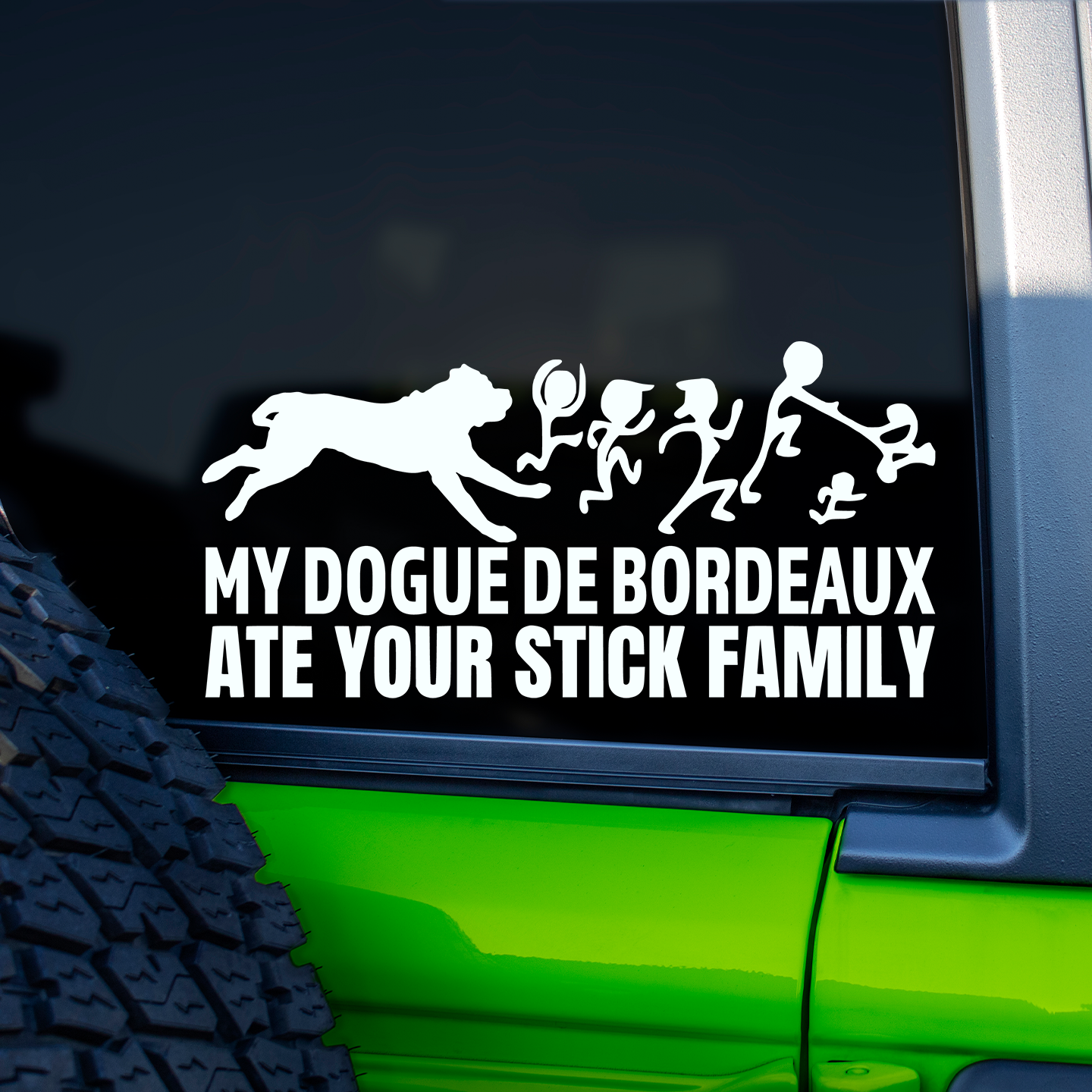 My Dogue de Bordeaux Ate Your Stick Family Sticker