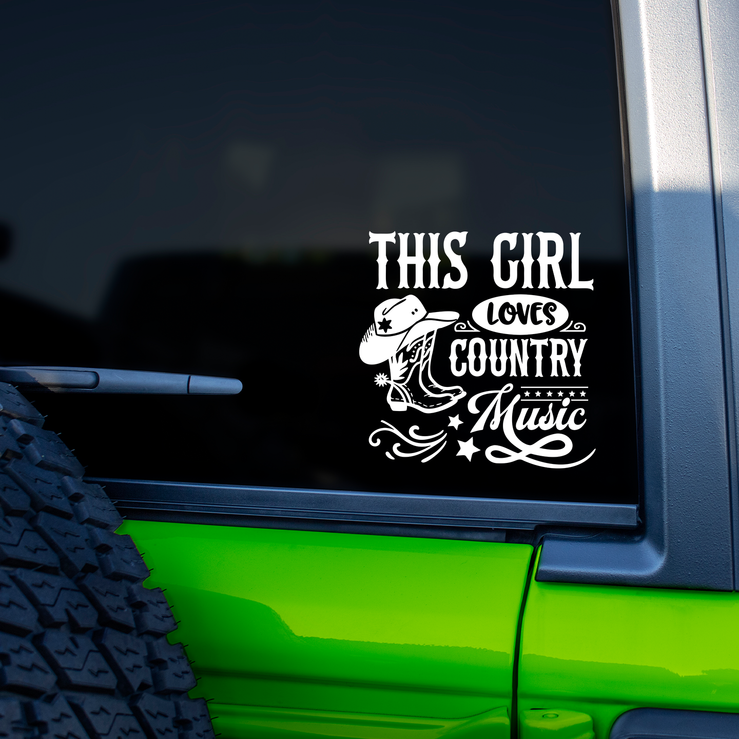 This Girl Loves Country Music Sticker