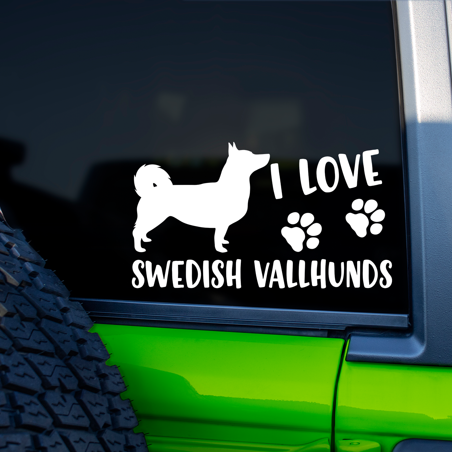 I Love Swedish Vallhunds Sticker