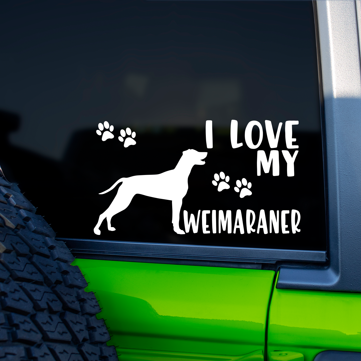 I Love My Weimaraner Sticker