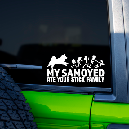 My Samoyed Ate Your Stick Family Sticker