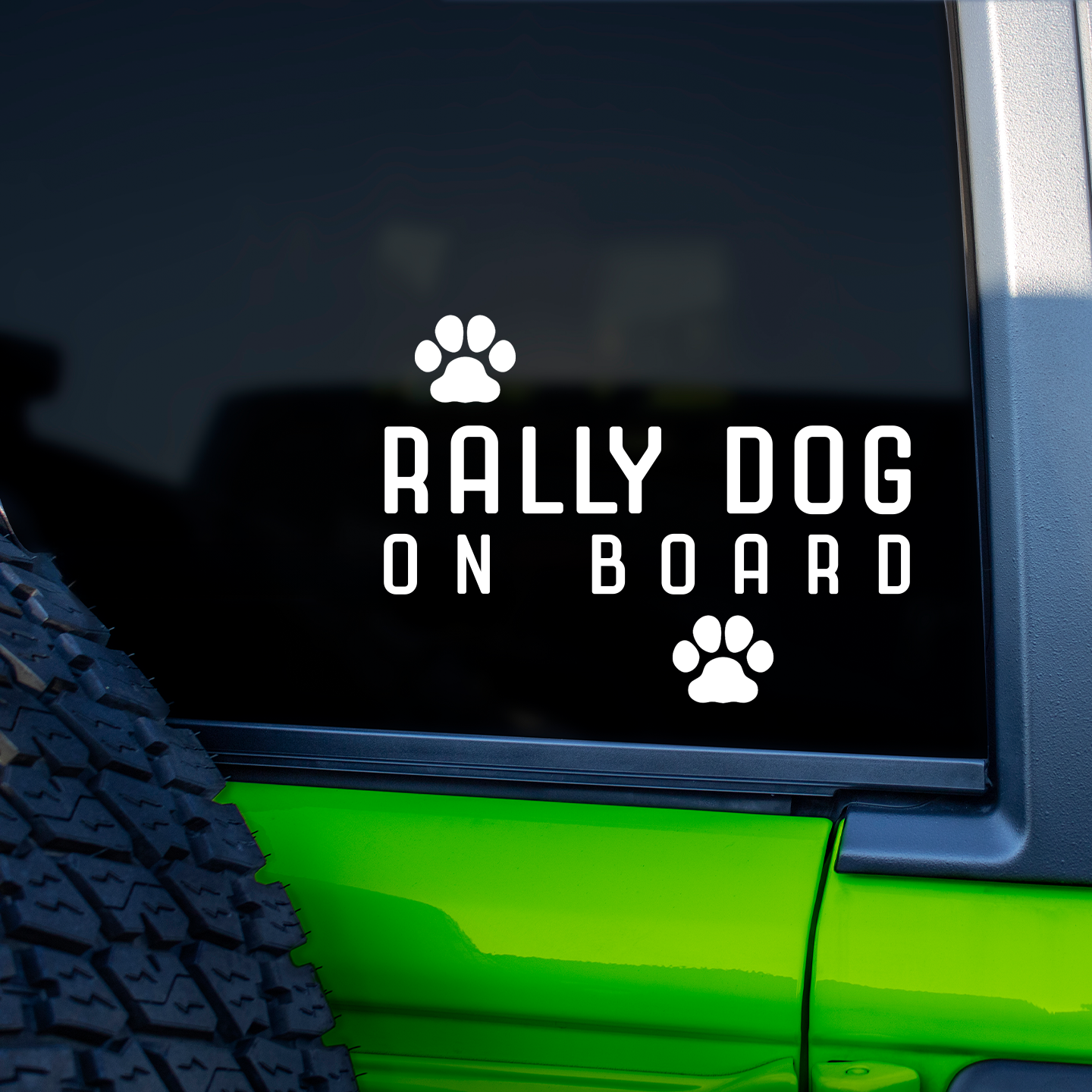 Rally Dog On Board Sticker