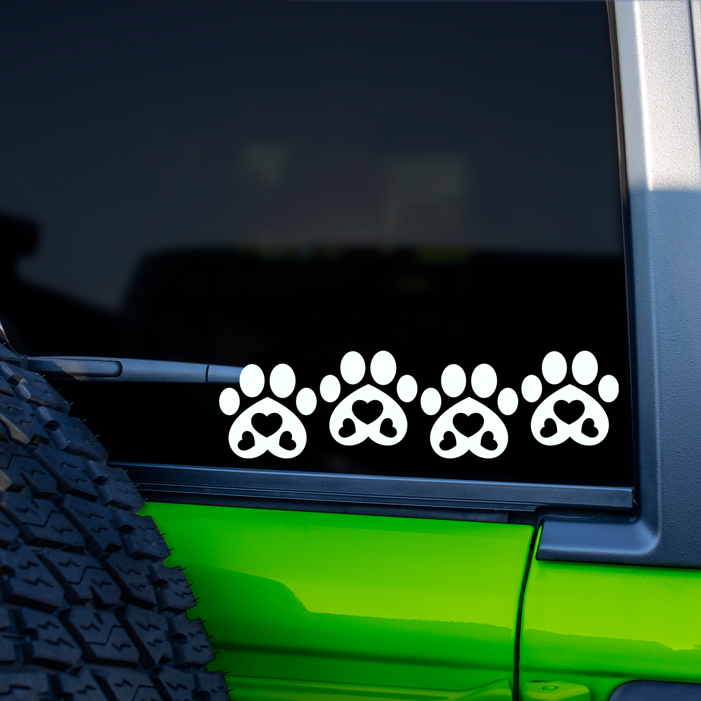 Paw Print Heart Stickers