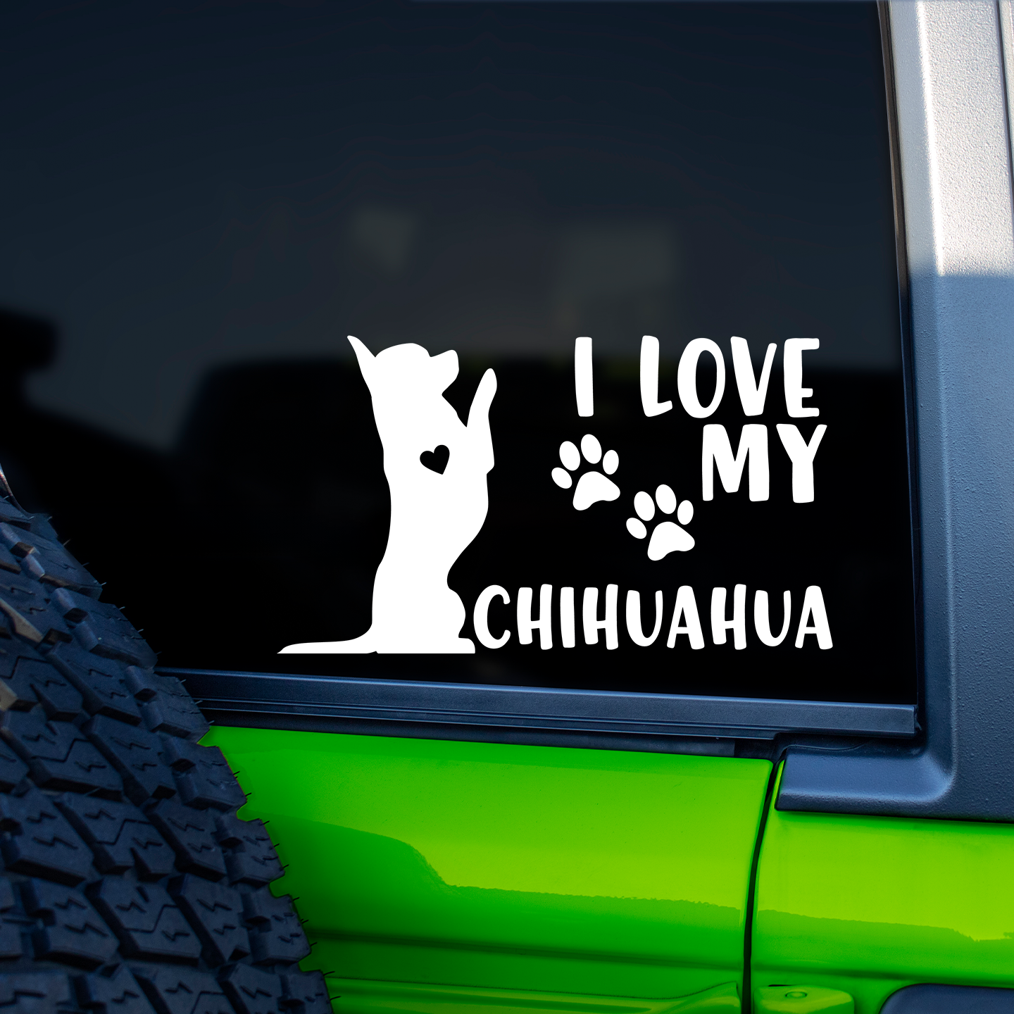 I Love My Chihuahua Sticker