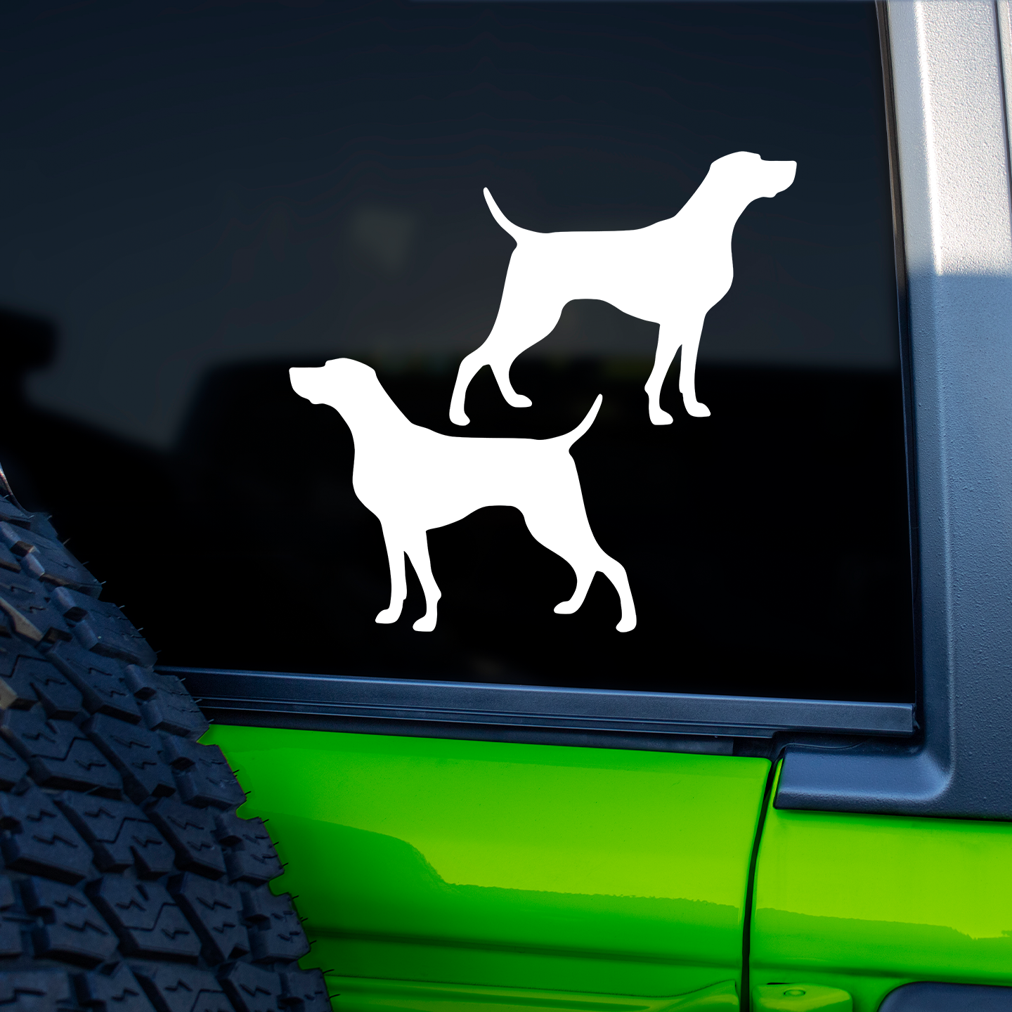 Weimaraner Silhouette Stickers