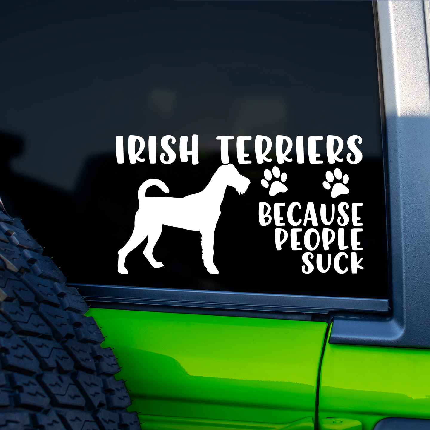 Irish Terriers Because People Suck Sticker