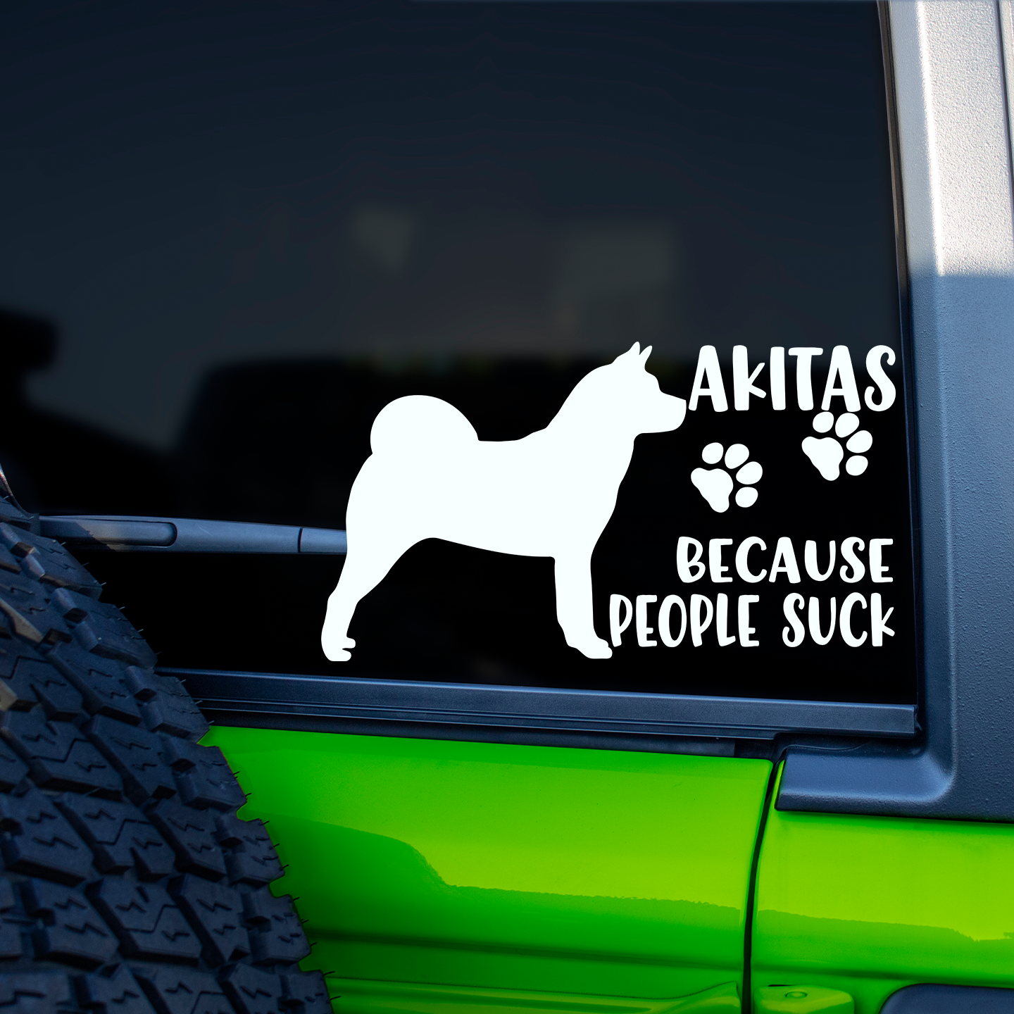 Akitas Because People Suck Sticker