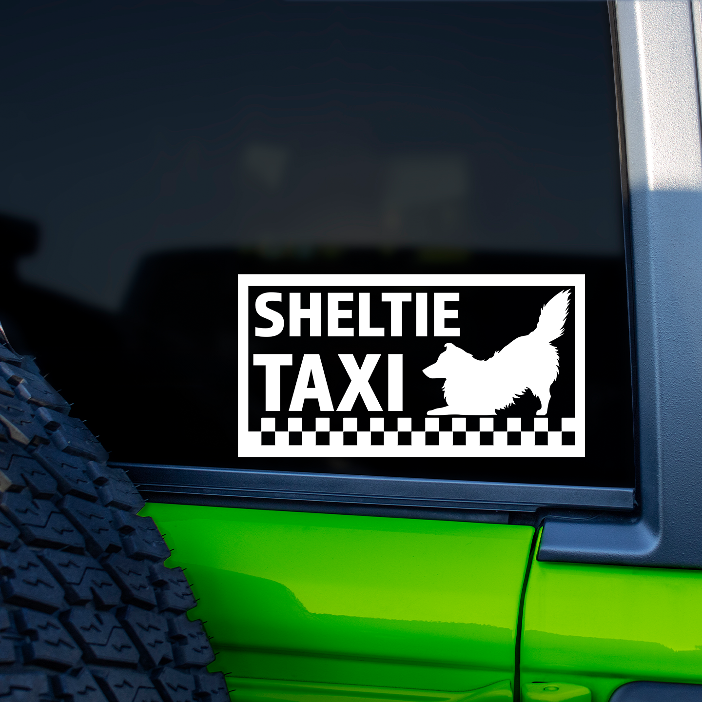 Sheltie Taxi Sticker