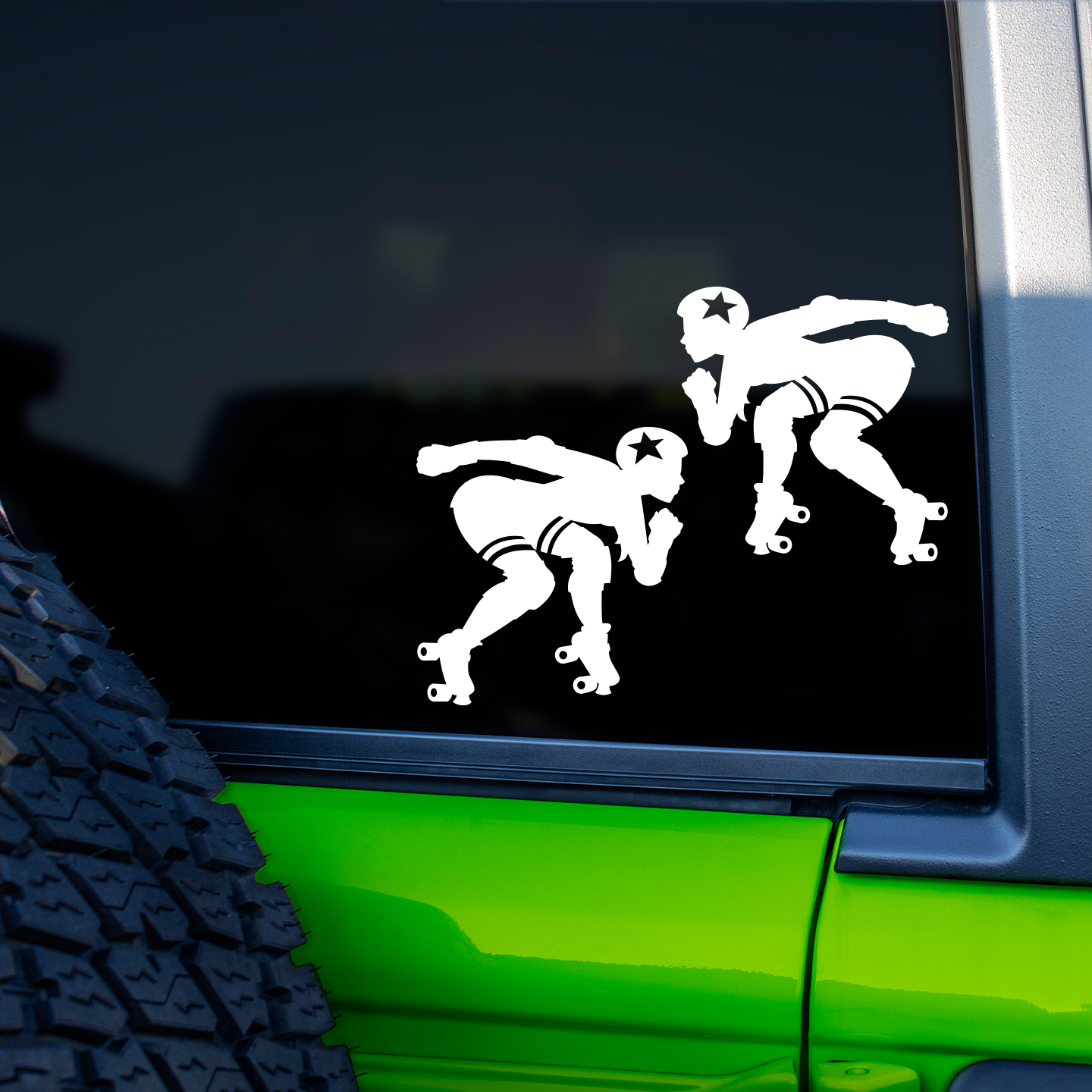 Roller Derby Girl Stickers