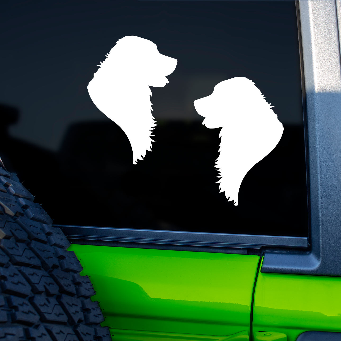 Bernese Mountain Dog Portrait Silhouette Stickers