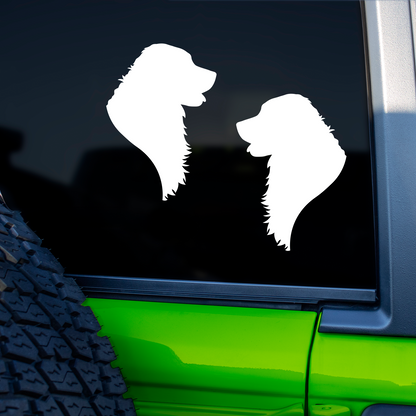 Bernese Mountain Dog Portrait Silhouette Stickers