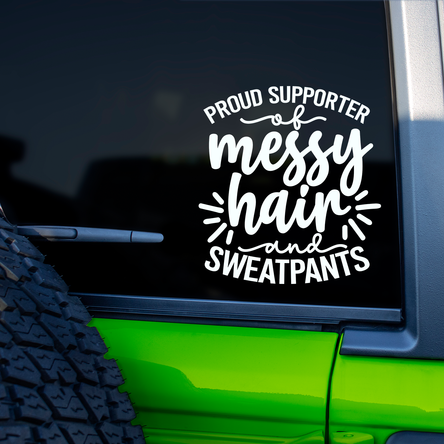 Supporter of Messy Hair and Sweatpants Sticker