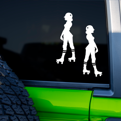 Roller Derby Girl Stickers