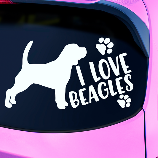 I Love Beagles Sticker