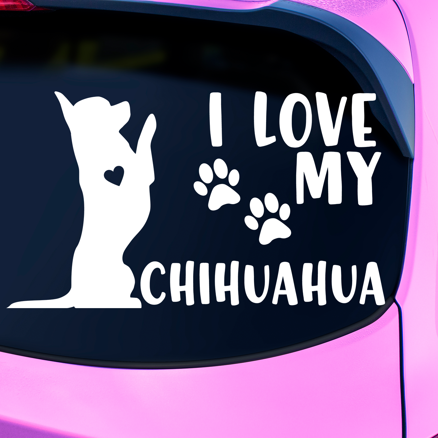 I Love My Chihuahua Sticker