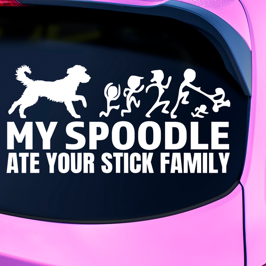 My Spoodle Ate Your Stick Family Sticker