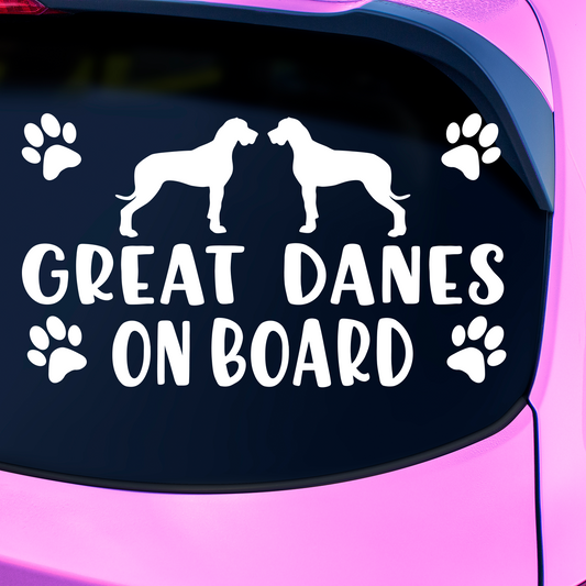 Great Danes On Board Sticker