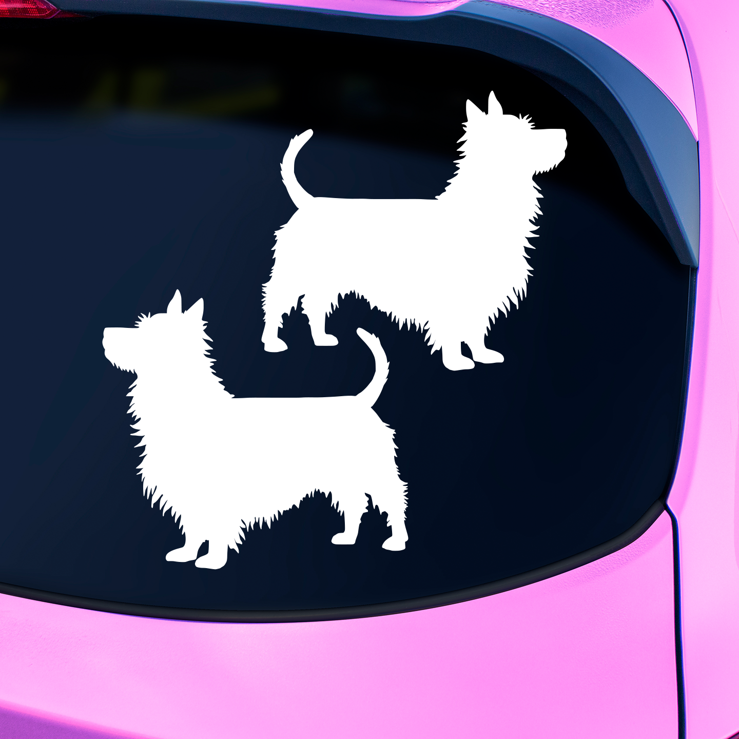 Australian Terrier Silhouette Stickers