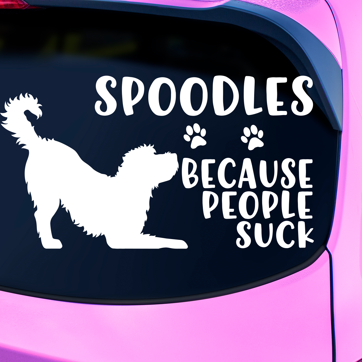 Spoodle Sticker | Dog Stickers For Cars Australia – Pet Stickers Australia