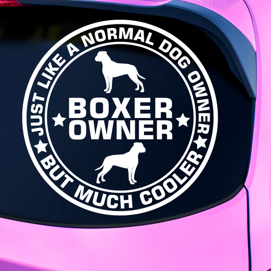 Boxer Owner Sticker