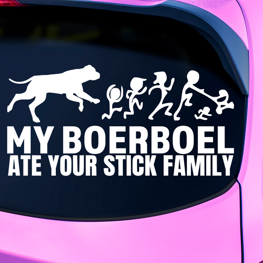 My Boerboel Ate Your Stick Family Sticker