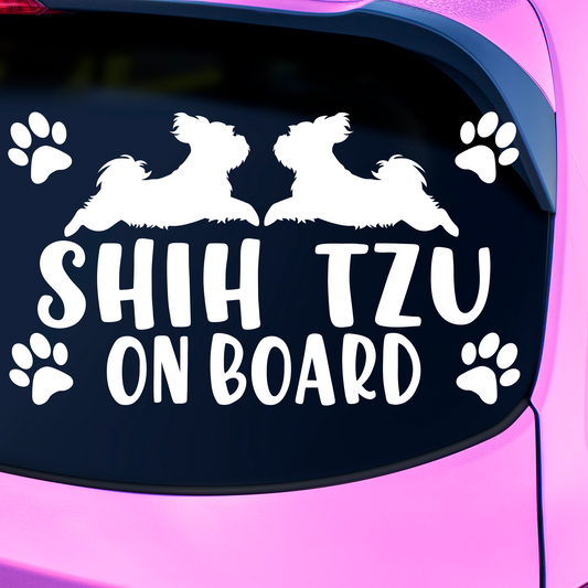 Shih Tzu On Board Sticker