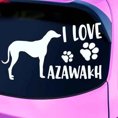 I Love Azawakh Sticker