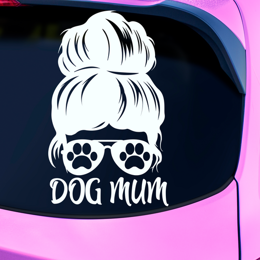 Dog Mum Messy Bun Sticker